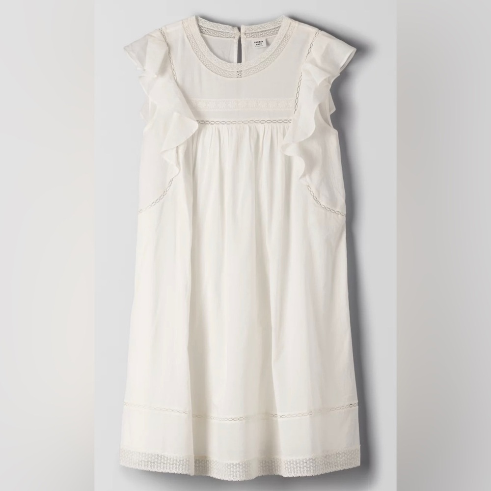 Aritzia Sunday Best Babydoll Cottagecore Dress Beachy Boho Romantic Western,L